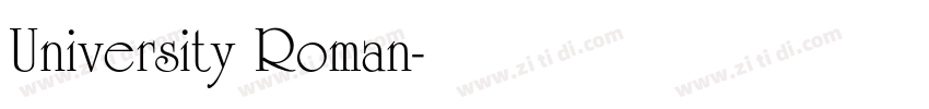 University Roman字体转换
